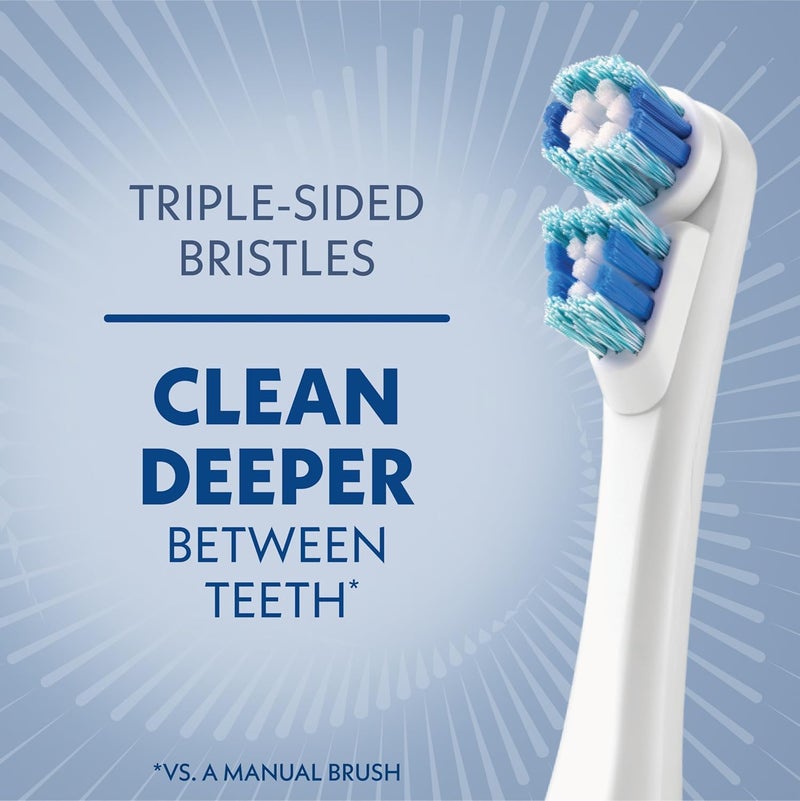 Spin Brush Smart Clean Battery Powered Electric Toothbrush for Adults with Dual Action Head, Pacer & Timer, Midnight Blue, Soft Bristles, 1 Count - Image 4